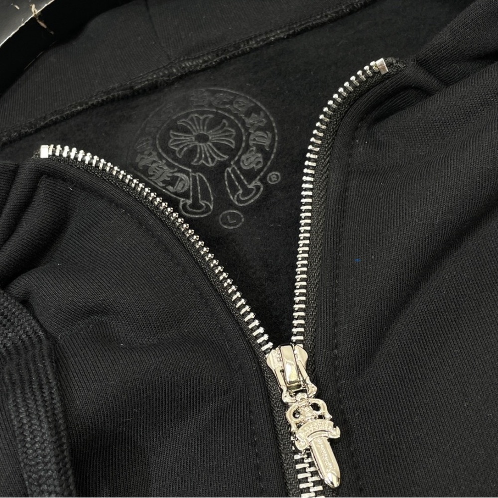Chrome Hearts Black Zip-Up Hoodie - Picture 9 of 16